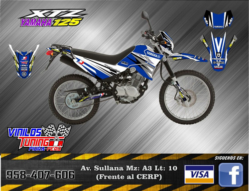 Imagen 5 de 9 de Stickerts Moto Yamaha Xtz 125, Pegatinas, Calcas, Vinilos