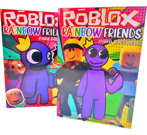 Libro Para Colorear Rainbow Friends Y Roblox 