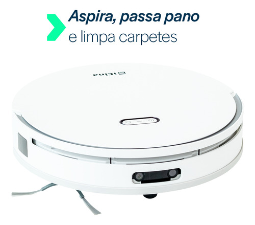 Robô Aspirador Inteligente Botman4 iCina Aspira Varre Passa Pano Autolimpante