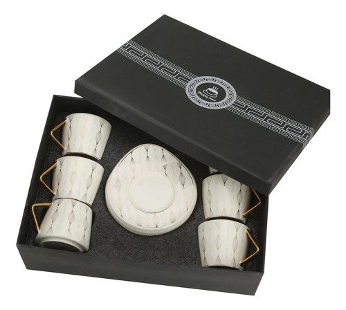 Set De Tazas Con Platillos Ceramica 6pcs