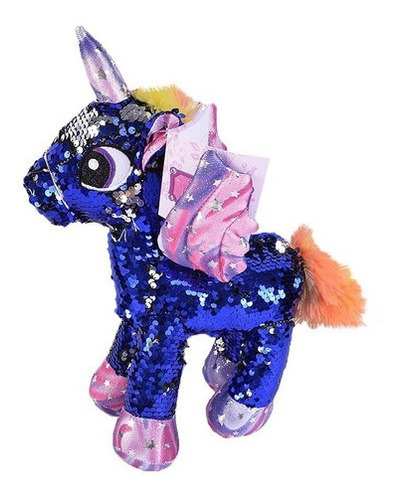 Peluche Unicornio Con Lentejuelas 45cm El Duende Azul