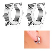 Comprar Set De Aros Hombre Mujer Aros Plata Acero A Presión Espinas
