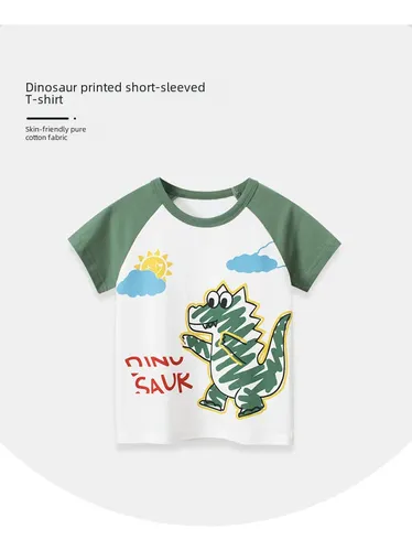 Camiseta De Manga Corta Con Dibujos Animados De 27 Niños Par