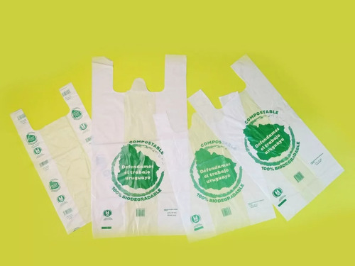 Bolsas Camiseta Bio Compostables Aprobadas 60x70 X 100 Uni ©