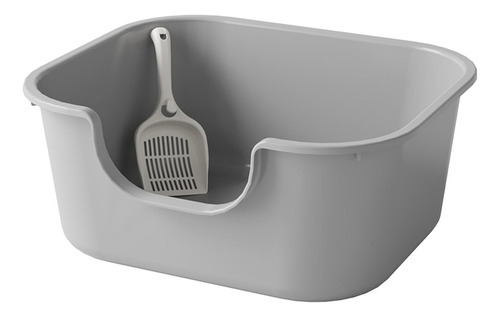 Caja De Arena Para Gatos Con Lado Alto, Bandejas De Gris