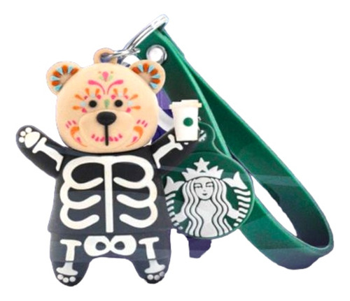 Llavero Starbucks Oso Bearista Calavera Halloween 2023