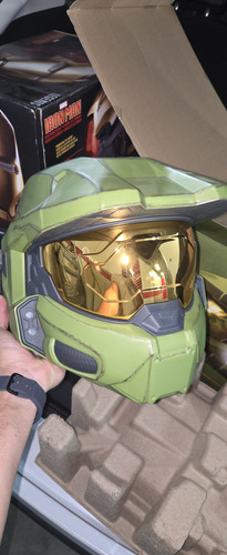Casco Halo Master Chief Con Soporte Y Luces (Usado)