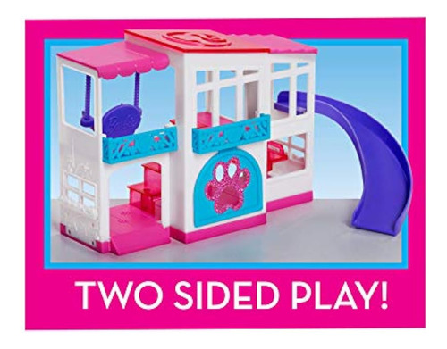 Barbie Pet Dreamhouse 2-sided Playset, 10 Piezas Incluye Mas