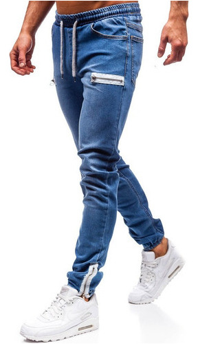 Jeans Deportivos De Tela Vaquera Casual Con Diseño De Cremal