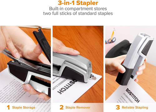 Grapadora 3 En 1 Bostitch Office Epic All Metal, 25 Hojas...