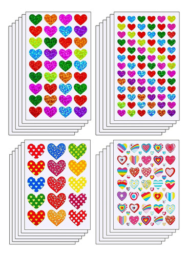 1200 Pegatinas Con Forma De Corazon De San Valentin Para ...