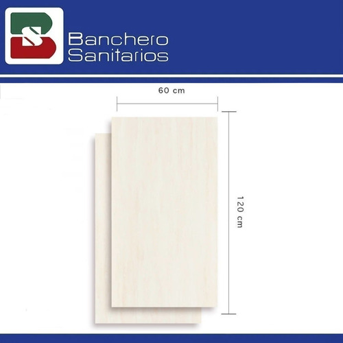 Imagen 3 de 6 de Porcelanato Pulido 60x120 Beige Pleno Bianco Plus Eliane