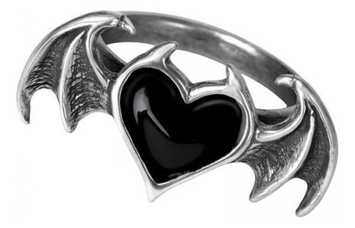 2 Bat Heart Wing Gothic Finger For Cosplay Party Black