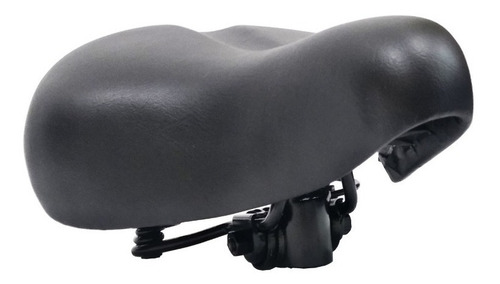 Asiento Negro Ancho Para Bicicleta Playera Con Resorte