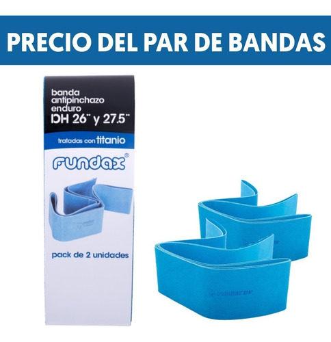 Pack 2 Bandas Antipinchazo Fundax Bici Enduro 26 A 27,5+