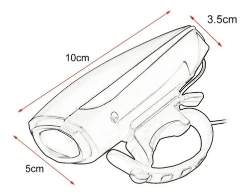 Imagem 5 de 5 de Lanterna Dianteira Para Bicicleta Recarregável Usb Diant