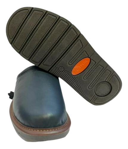 Pantuflas Caballero Stahl 4752 Azul Piel De Borrego Ligeras