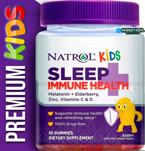 Melatonina Natrol Kids Protección Sistema Inmune 50 Gomitas