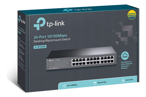 Tp-link Switch Tl-sf1024d 24 Puertos 10/100 Mb Para Rack 19