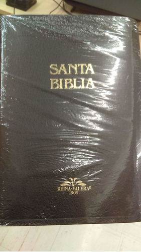 Biblia Rv09 Mediana 1909 Imit Piel Negro Vr055