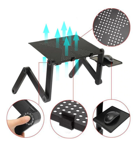 Mesa Metal Ventilador Laptop Posa Mouse Modelo 2019 Pc Cpu