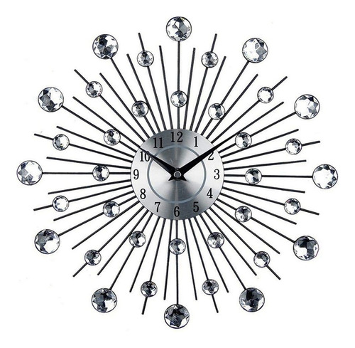 Reloj De Pared Vintage De Metal Con Diseño De Rayos De Sol D