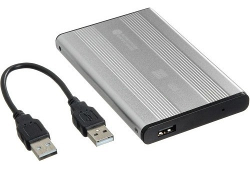 Hd Externo 500gb Slim Portatil 2.5 Usb 2.0 + Capa Para Pc / Notebook / Console Cor Prata
