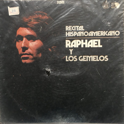 Raphael Y Los Gemelos  Recital Hispanoamericano Lp Vinilo 