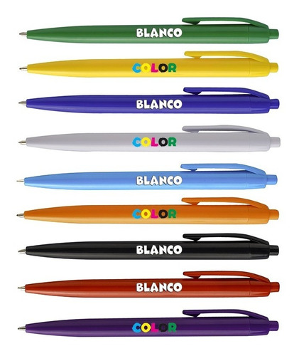 Lapiceras Boligrafos Personalizados Logo Full Color X 50u