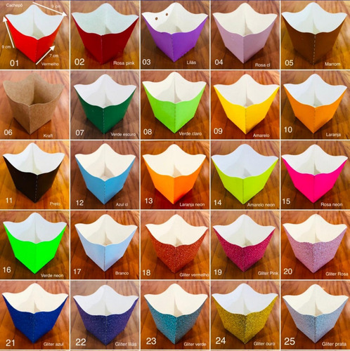 100 Cachepô De Papel Para Festa Imitação De Glitter Rosa