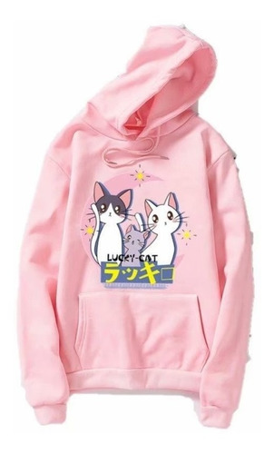 Sudadera Con Capucha Coreana Anime Sailor Moon Suerte Gato