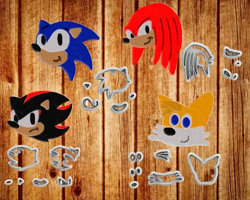Kit Cortadores Sonic Personagens Mod 6