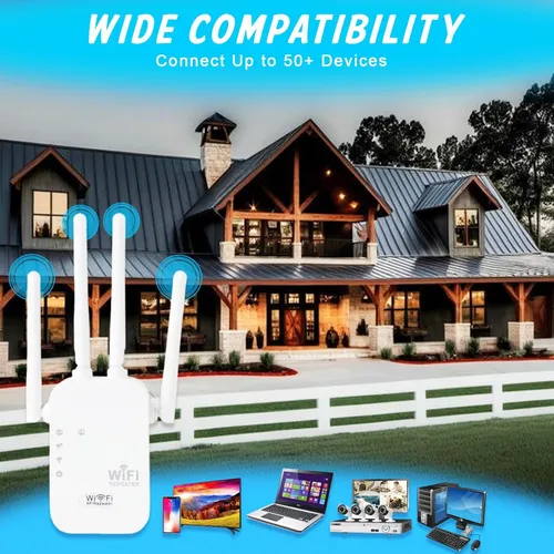 Repetidor Wifi Amplificador Señal 1200mbps 2.4g+5g Blanco
