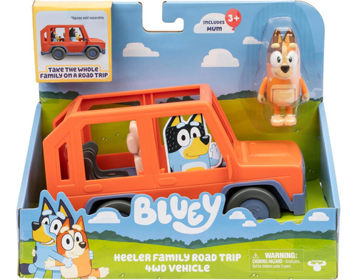 Bluey Heeler Viaje Familiar 4wd Vehículo, Incluye...