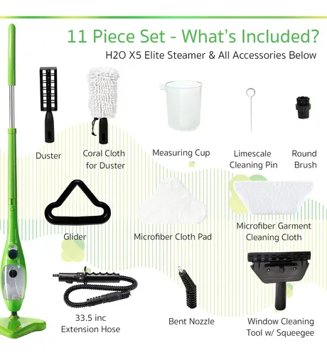 H2o Mop X5 - Limpiador De Vapor De Mano Multiusos 5 En 1 Par