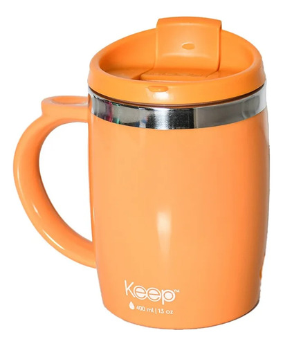 Jarro Vaso Termico Keep 400 Ml Acero Inoxidable Libre Bpa Amarillo Oscuro Classic Mug
