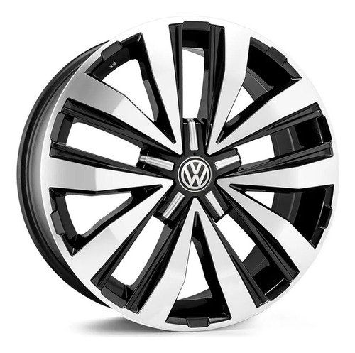 Rodas Amarok Highline 2018/2019 Aro 18 5x120 (jogo) + Bicos Cor Preto Com Diamantado