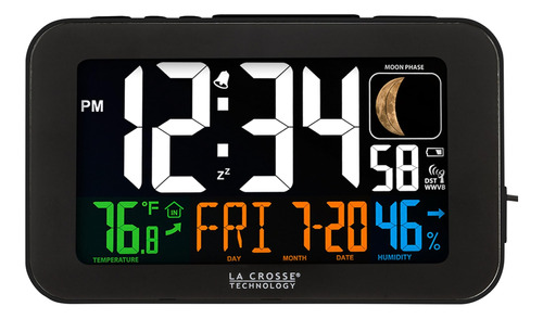 Reloj Despertador Atómico A Color La Crosse Technology 617-1