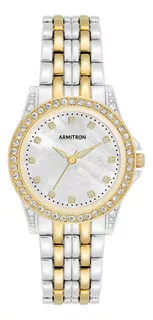 Reloj Armitron Para Dama Brazaletes Color Bitono 755804mptt Color de la correa Plateado Color del bisel Dorado Color del fondo Plateado