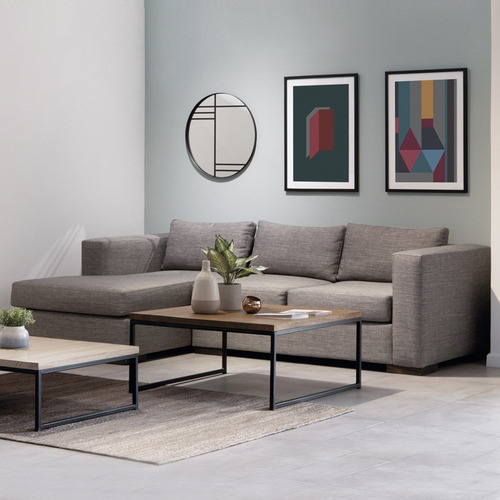 Sofa Seccional Izquierdo Trayken Gris Medular
