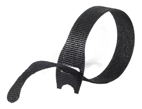 Imagen 2 de 4 de Correas De Velcro Recortadas 25 Pzs Negro Suejeta Cables