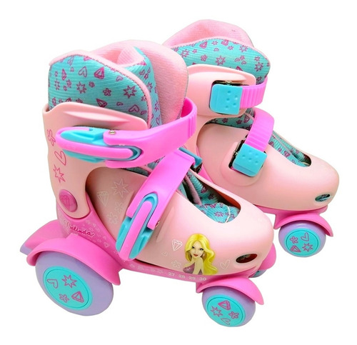Patins Infantil Roller Ajustável Belinda 27-30 - Dm Toys