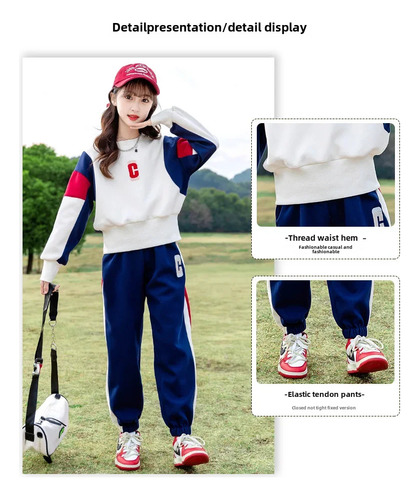 Conjunto De Ropa Deportiva De Moda Para Niñas De Manga Larga