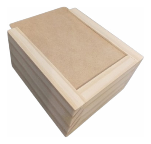 Caja Artesanal Tapa Corrediza Madera Y Mdf Multiuso