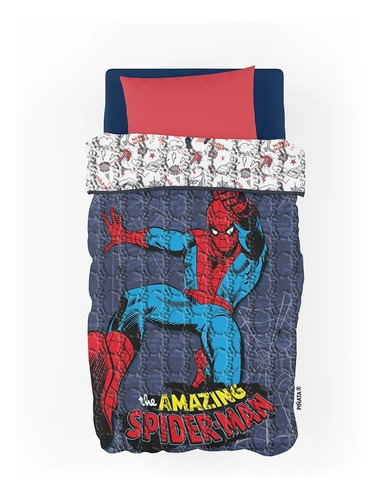 Cover Quilt Spiderman Hombre Araña  Piñata Plaza Y 1 1/2