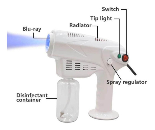 Pistola Nano Vapor Peluquería Cuidado Del Cabello Y Facial