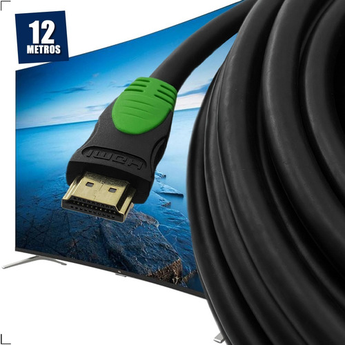 Imagem 5 de 5 de Cabo Hdmi Versão 2.0 Uhd Tv 3d 4k 60hz De 12 Metros