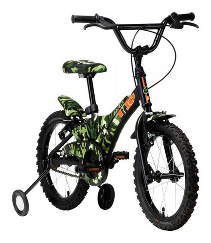 Bicicleta Infantil Groove Camuflada Verde Aro 16