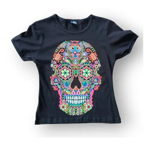 Playeras negras con calaveras new arrivals