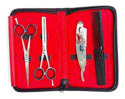 Kit Tesouras Profissional 6.0 Cor Prata
